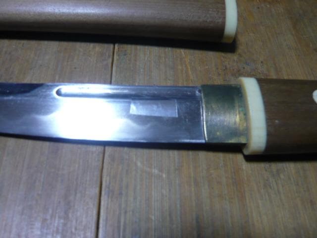 小刀 武具 刀装具　銘菊一文字　合法品 並品