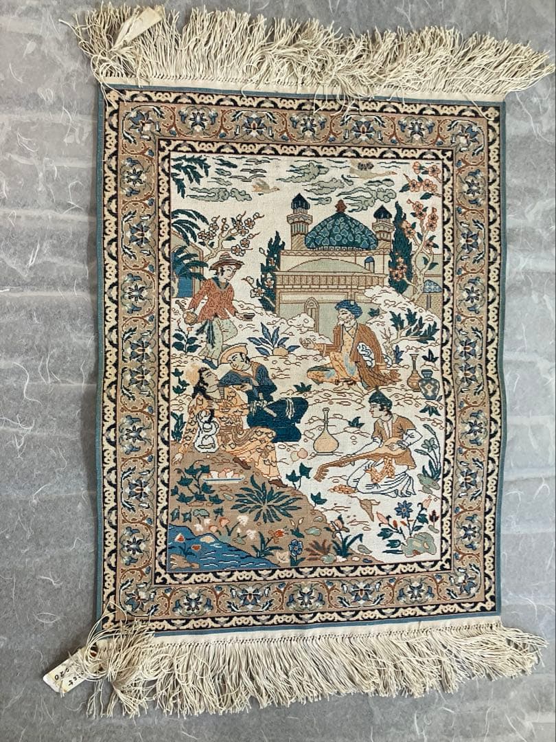 オリエンタル　エキゾチック　上海　シルク　絹ラグ　カーペット