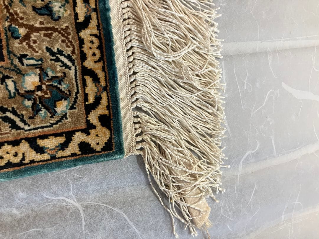 オリエンタル　エキゾチック　上海　シルク　絹ラグ　カーペット