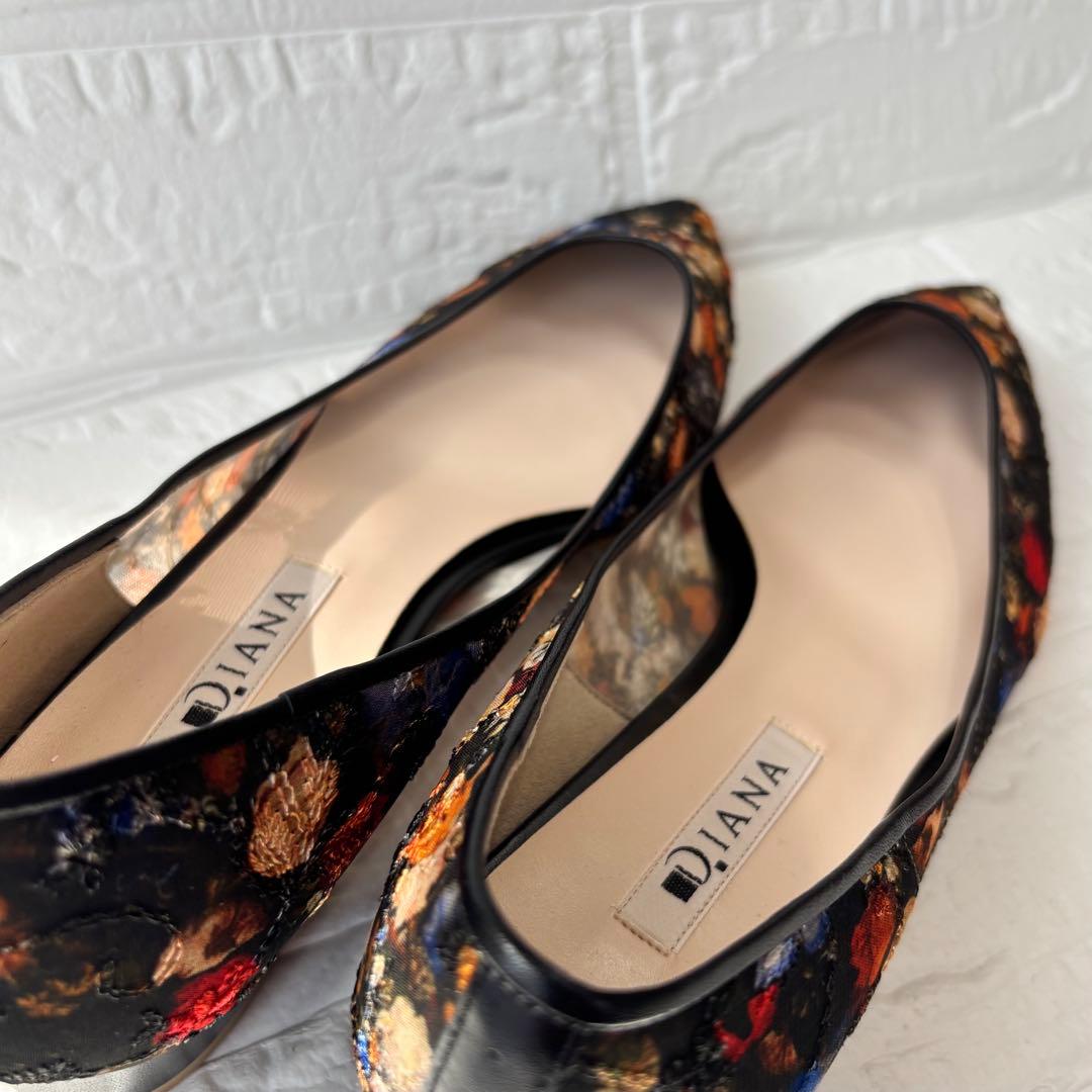 ✨新品未使用✨DIANA 絵画シリーズ ブリューゲル パンプス 黒 24.5