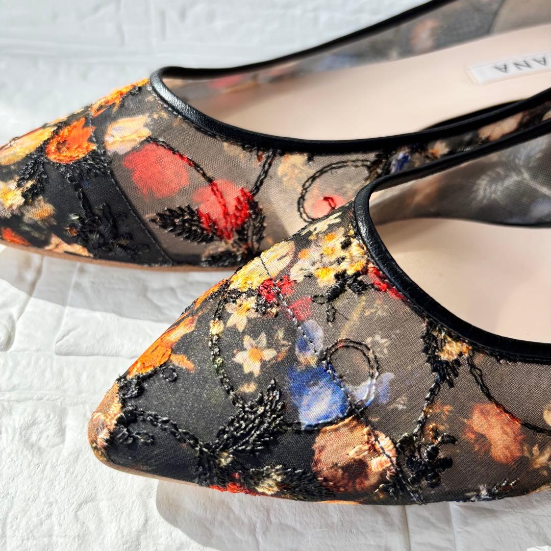 ✨新品未使用✨DIANA 絵画シリーズ ブリューゲル パンプス 黒 24.5