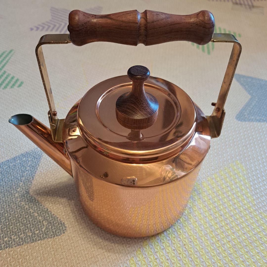 森井金属　カナディアンケトル　銅製やかん 木製ハンドル　ブロンズ　morico