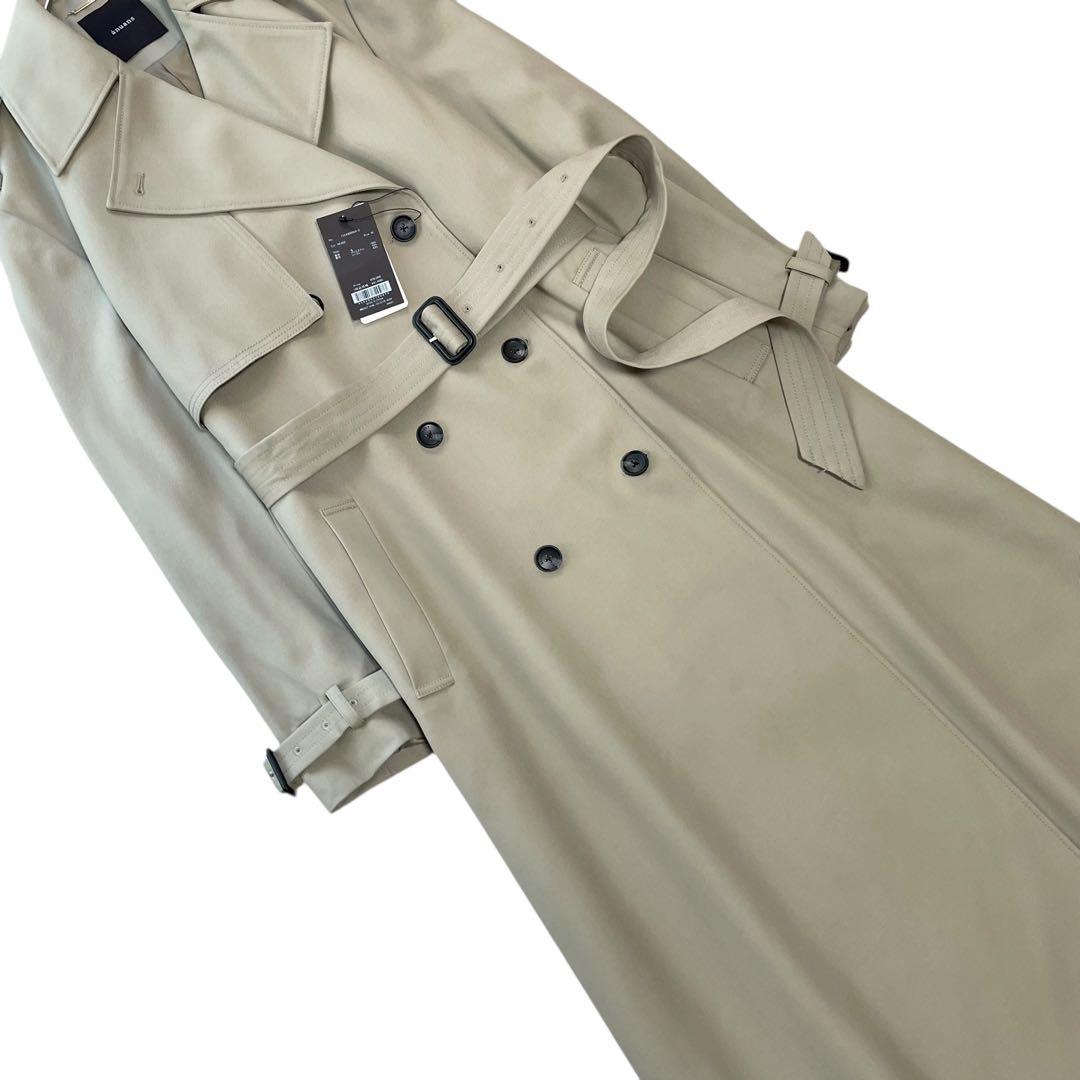 24SS✨新品タグ付✨anuans ウールギャバジントレンチコート M