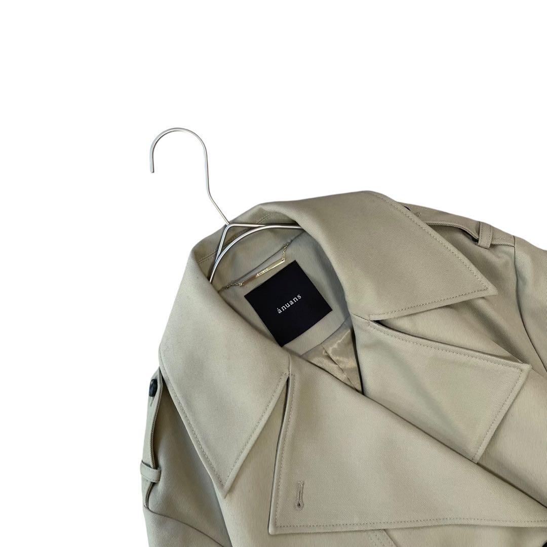 24SS✨新品タグ付✨anuans ウールギャバジントレンチコート M