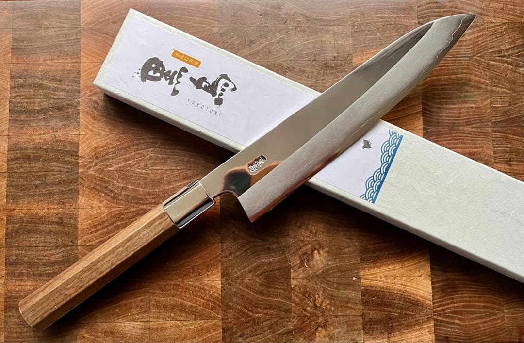 黒鳥鍛造　銀三　磨き　牛刀　210mm 包丁　洋包丁　ステンレス　土佐打刃物