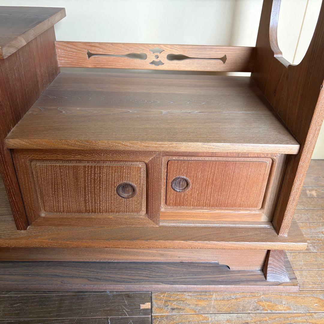 【送料込】和風家具　和室民芸家具　アンティーク　昭和レトロ　小物入　戸棚　お茶