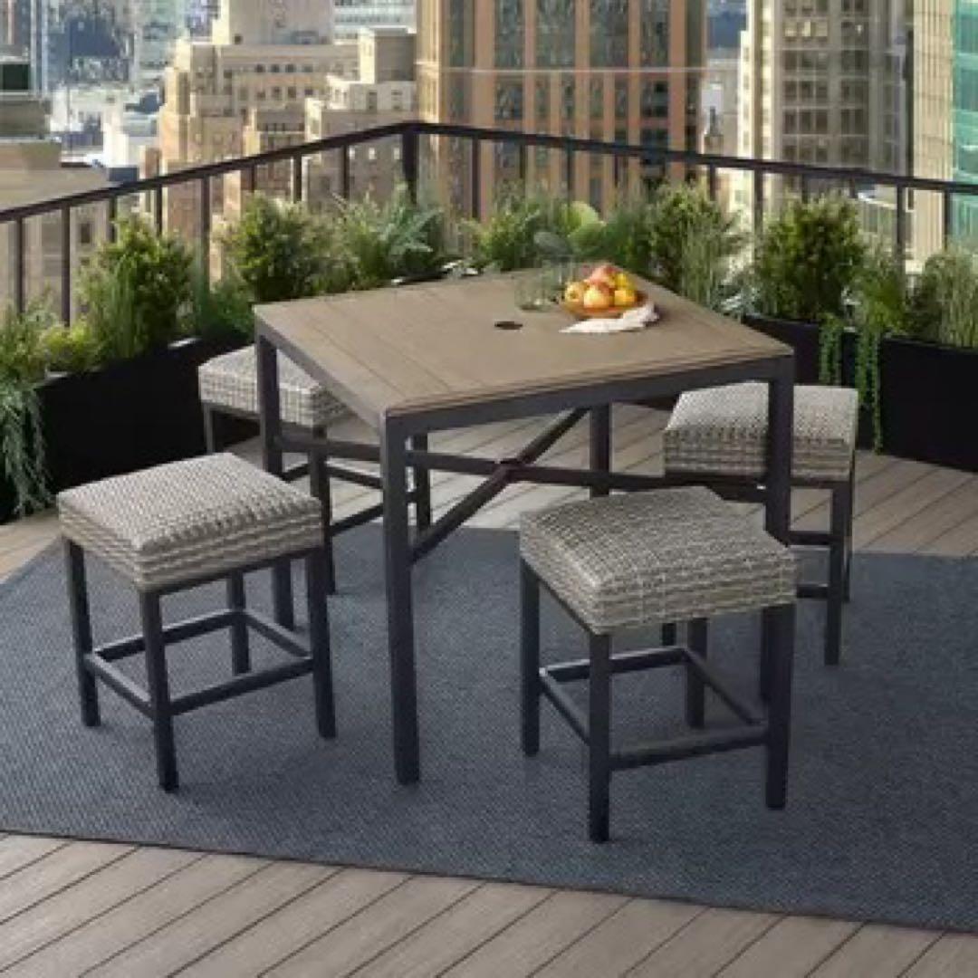 アジオ Winlock 屋外ダイニング 5点セット