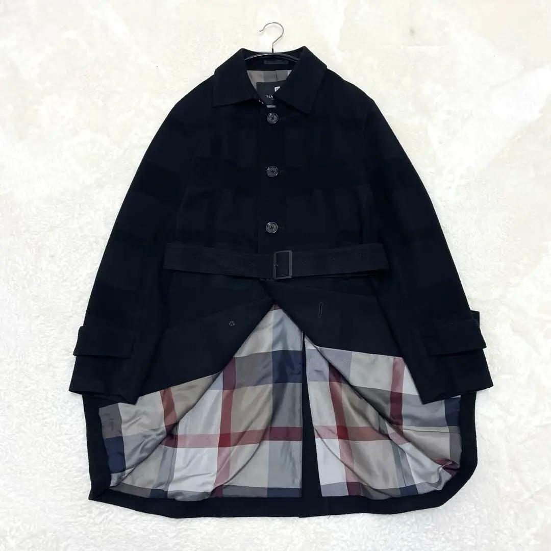 【美品】ブラックレーベルクレストブリッジ ステンカラーコート ブラック M