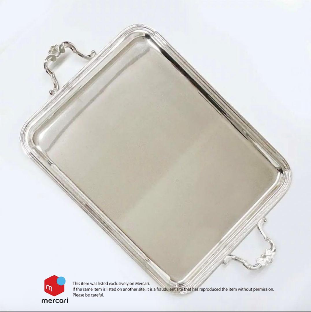 Christofle マルリースクエア型シルバーコーティングトレー【新品未使用】