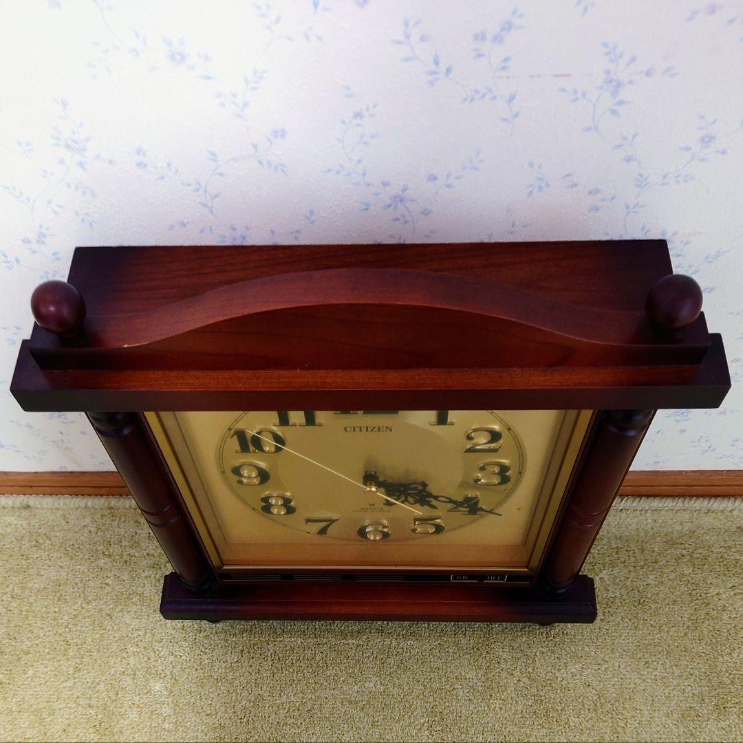 CITIZEN 柱時計 8MS345　1980年頃　レトロ 木製　【訳あり】