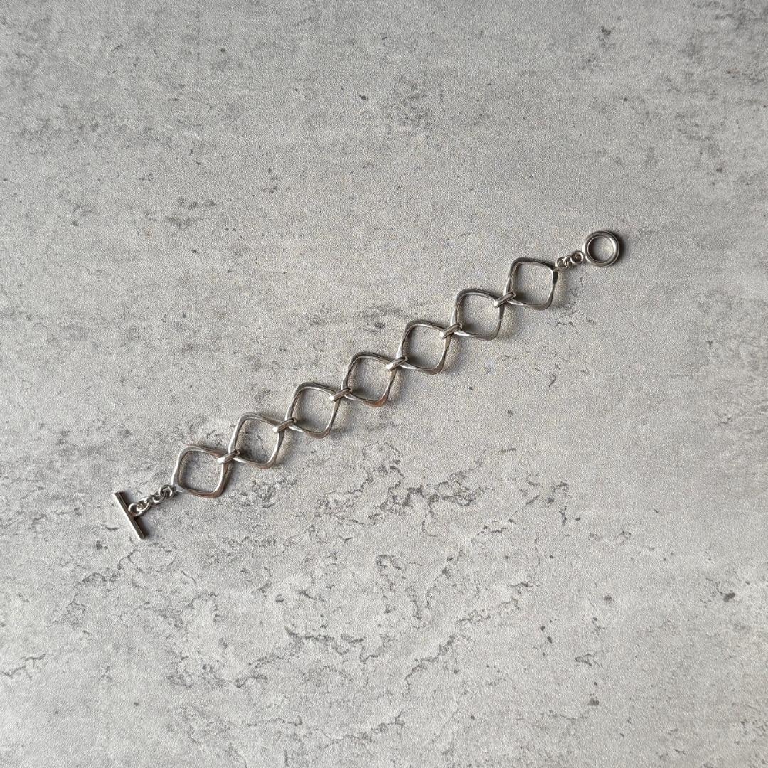 メキシコ製 ヴィンテージ リングチェーン ブレスレット シルバー925