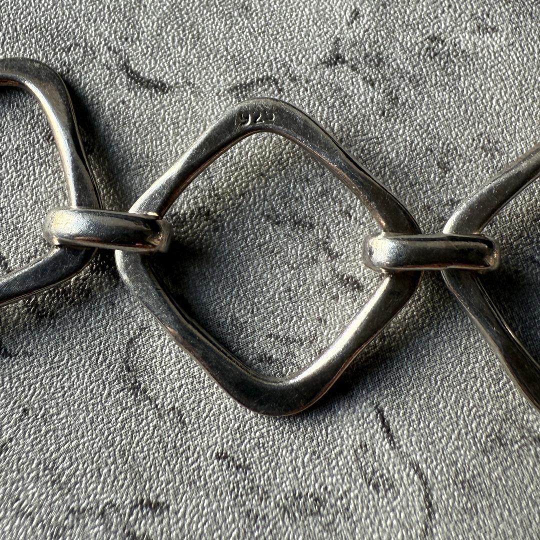 メキシコ製 ヴィンテージ リングチェーン ブレスレット シルバー925