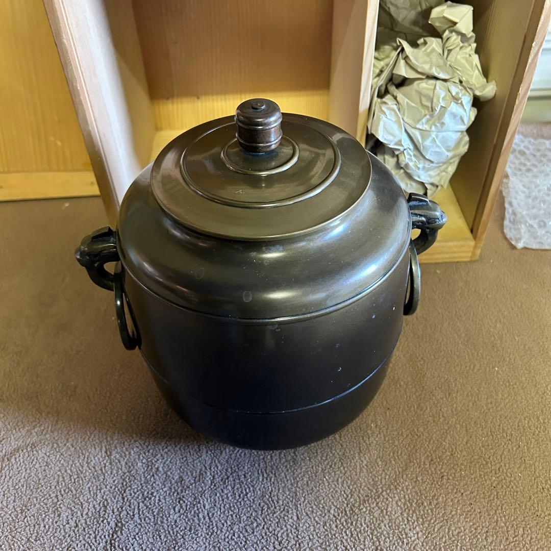 CL8★皆具★ 茶道具 皆具一式 箱付 唐銅 時代物 骨董品