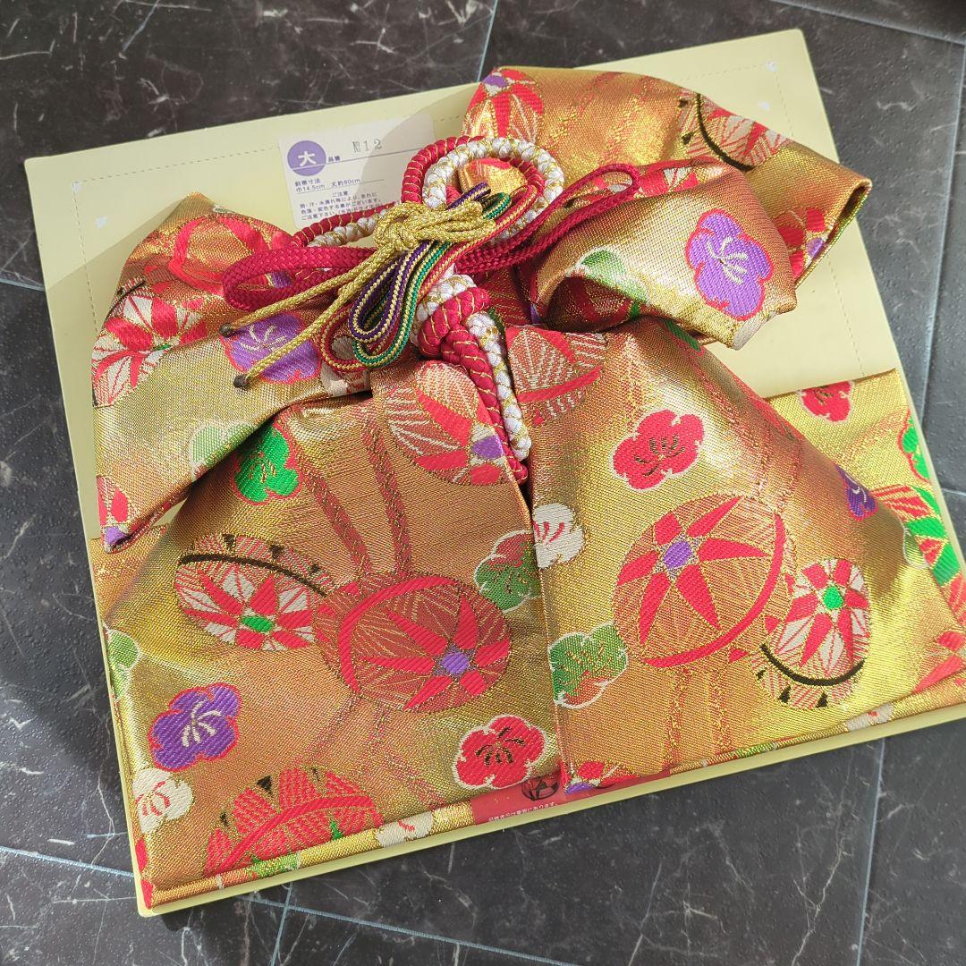 ⭐【新品タグ付き】Run 金×花柄・鞠模様　7歳　帯　箱せこセット　七五三