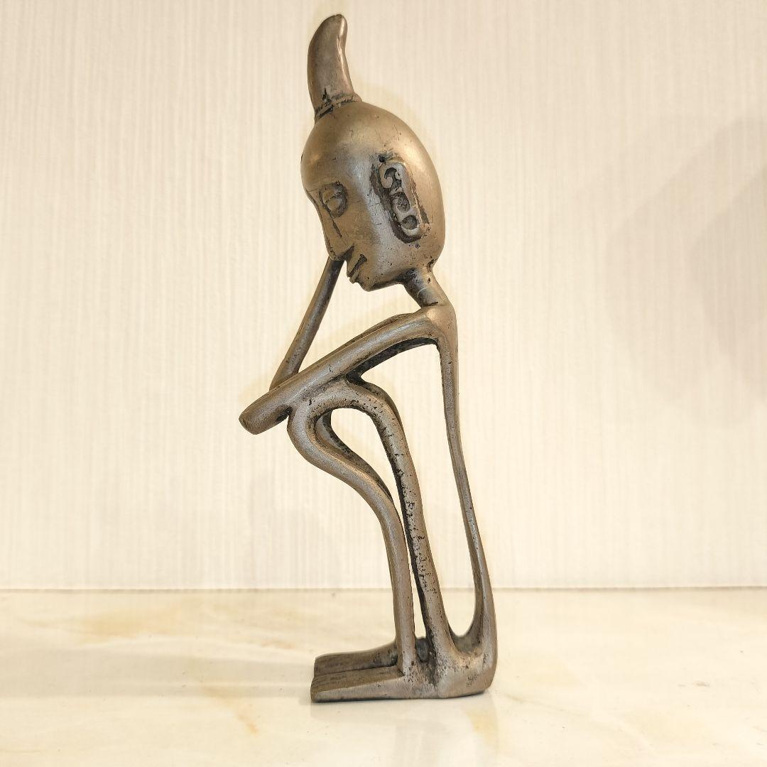 プリミティブアート アフリカ 金属製 ブロンズオブジェ