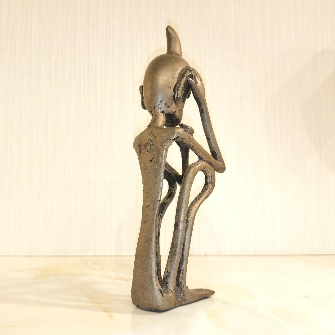 プリミティブアート アフリカ 金属製 ブロンズオブジェ
