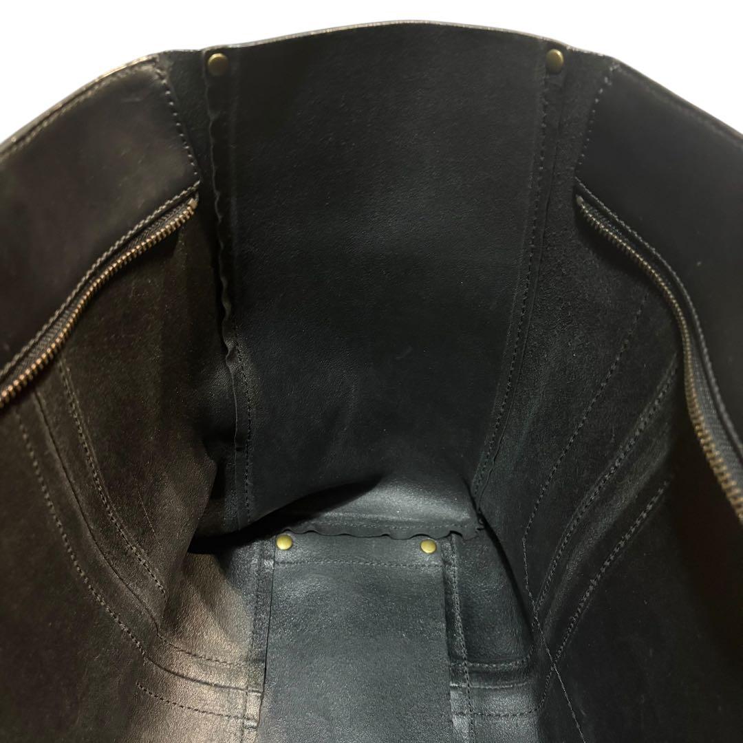 コーチ トートバッグ 大容量 オールレザー ブラック 本革 F71502