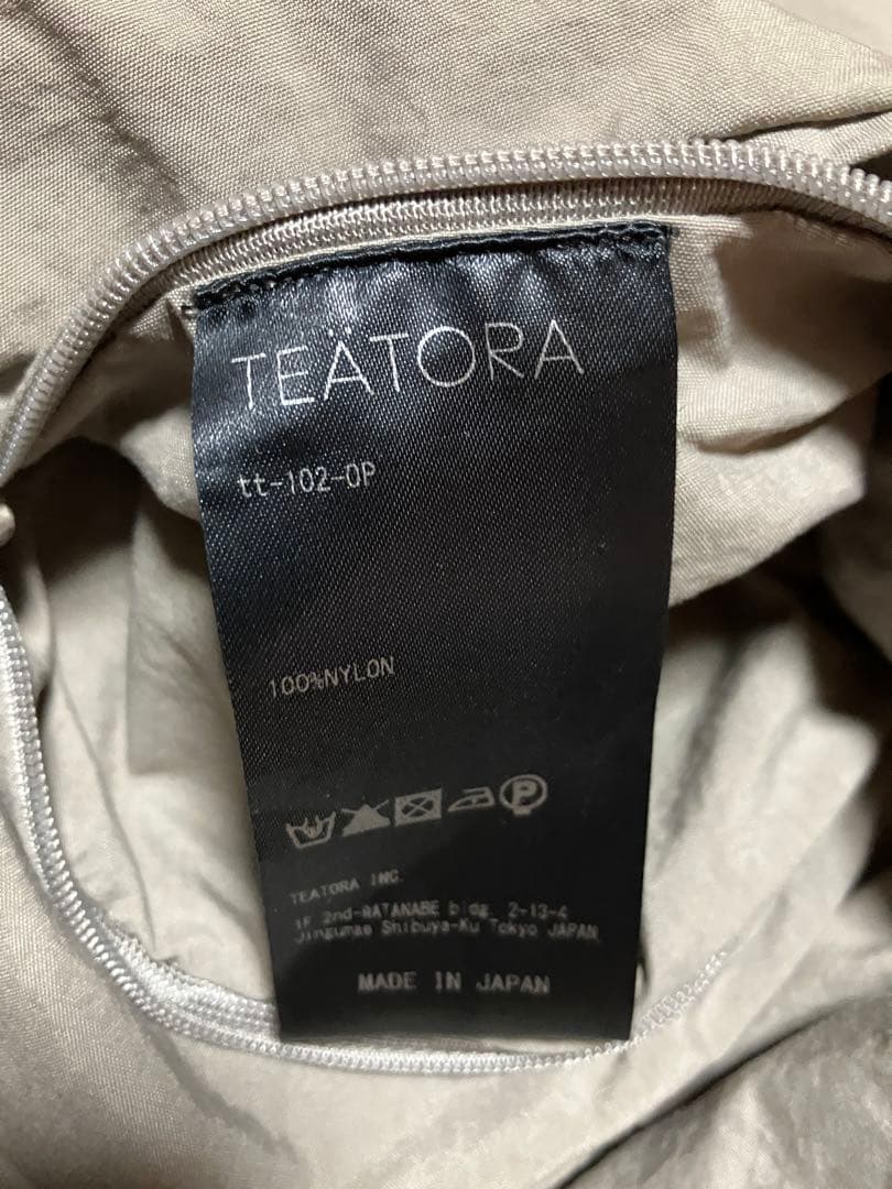 teatora device coat packable シルバー&ゴールド別注