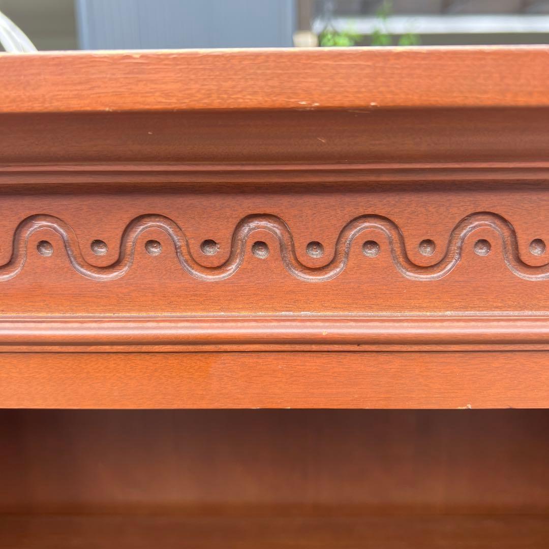 アンティーク 木製 キャビネット 飾り棚 ディスプレイ ガラス扉 猫脚