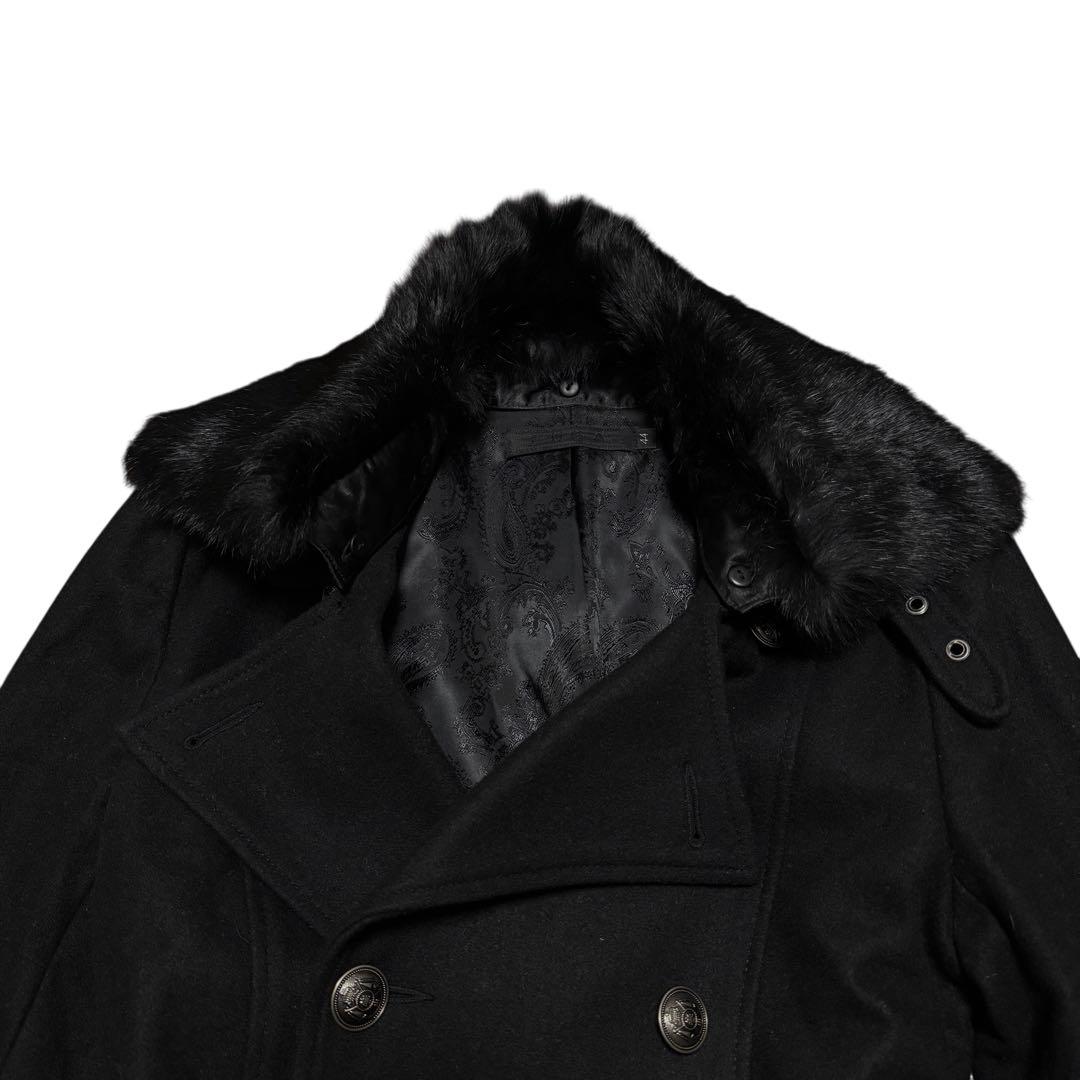 ジャケット・アウター FUGA Y2K Rabbit Fur Wool Trench Coat 44