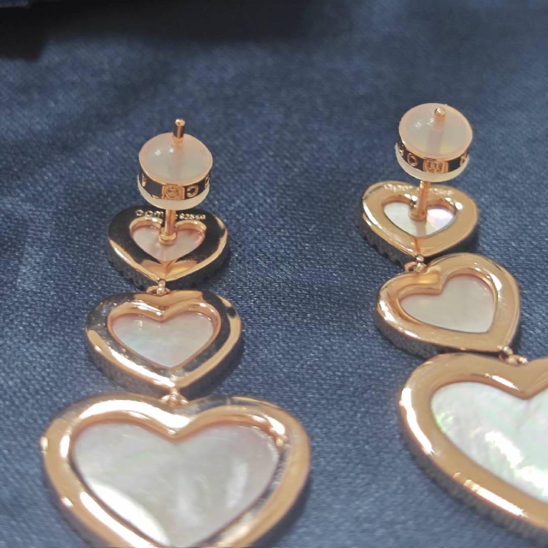 apm MONACO ハート型ピアス ギフトボックス付き