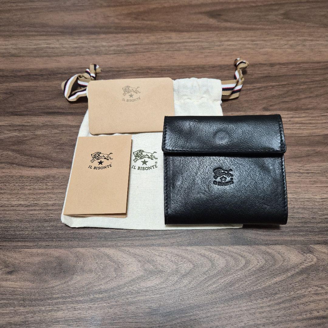 イルビゾンテミニ財布　三つ折り財布小銭入れ　ブラック　ネロ