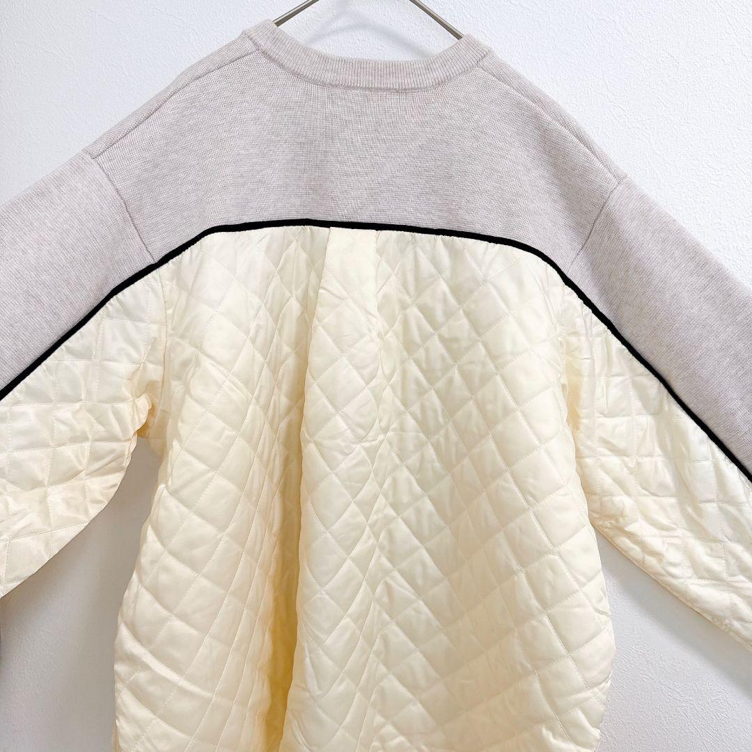 MACHATT♡マチャット キルティングドッキングニット セーター 異素材 長袖