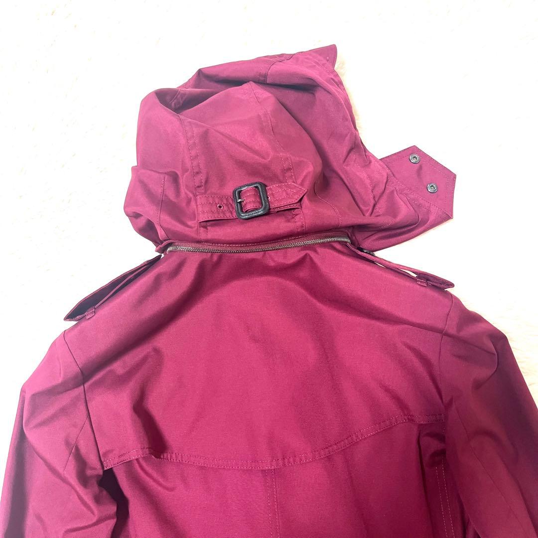 極美品☆バーバリーロンドントレンチコートメガチェックボルドー