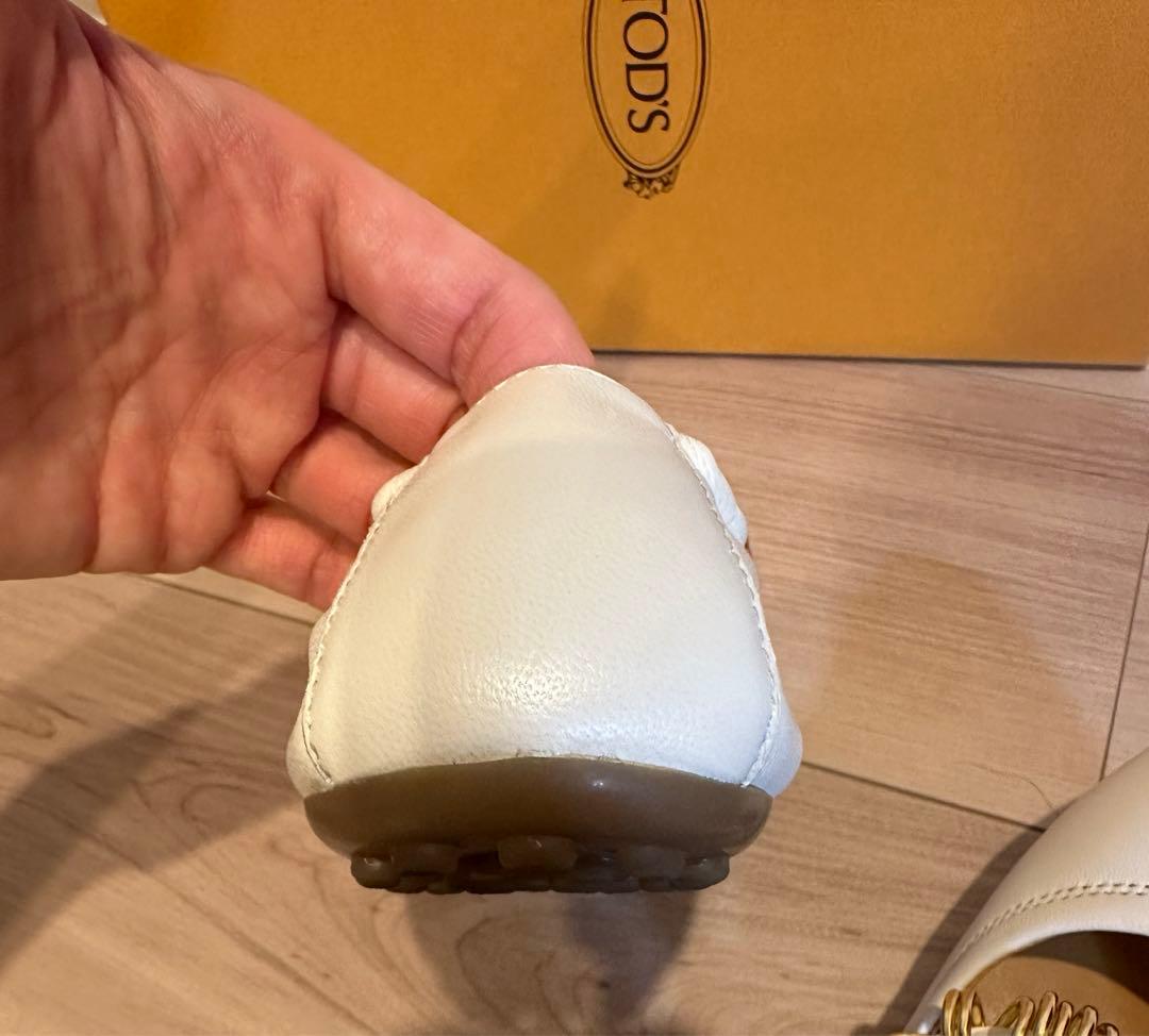 Tod's レザー バレリーナ ホワイト トッズ