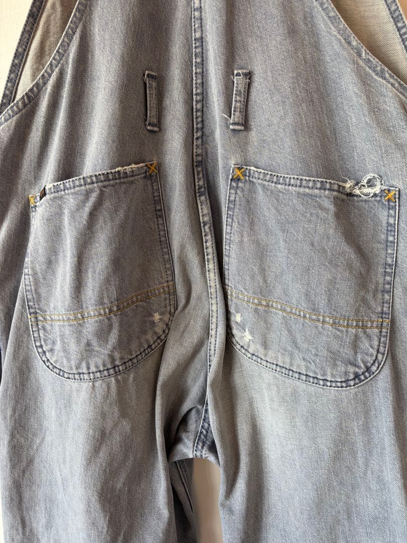 chimala デニムオーバーオール　ダメージ加工