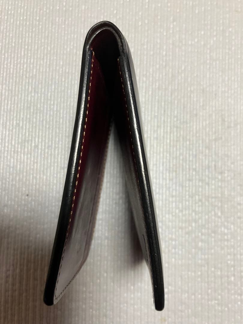 WILDSWANS 二つ折り財布 ウィングス ブラック&バーガンディー