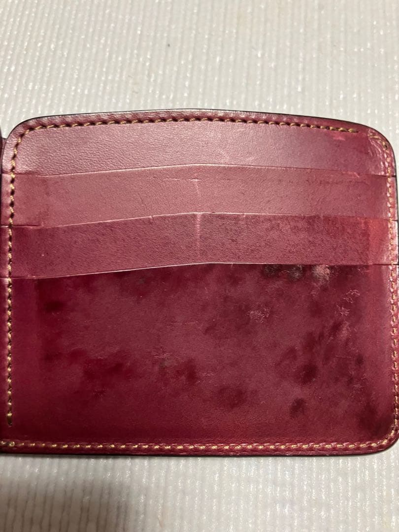 WILDSWANS 二つ折り財布 ウィングス ブラック&バーガンディー