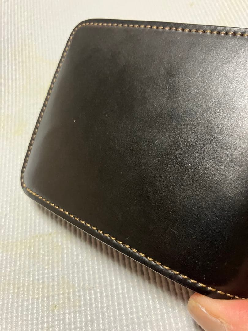 WILDSWANS 二つ折り財布 ウィングス ブラック&バーガンディー