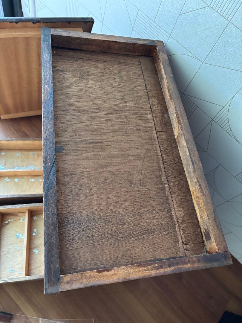 ロ*コ様 古道具　飾り棚　卓上引き戸付きキャビネット