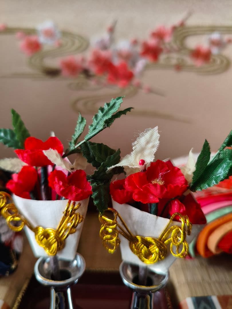 雛人形セット 久月 お雛様 桜柄 かわいいお顔