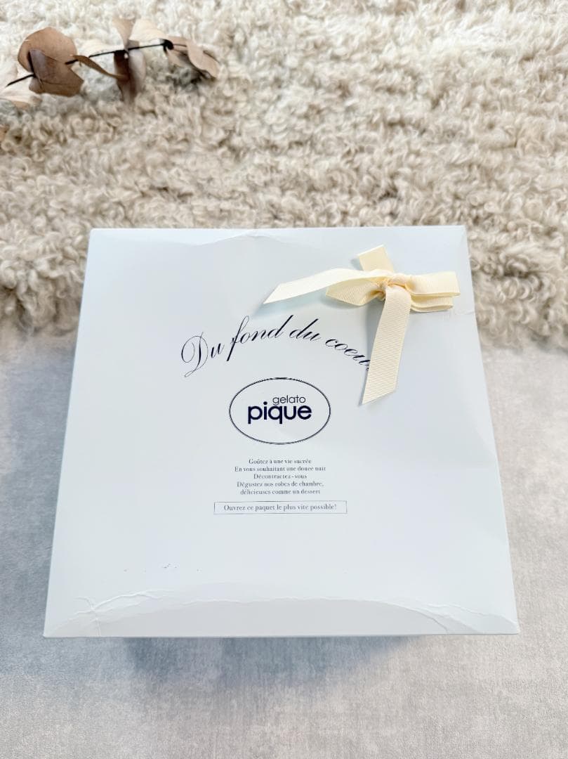 ジェラートピケ gelato pique ネコ柄 　ピンク　ギフトBOX付き