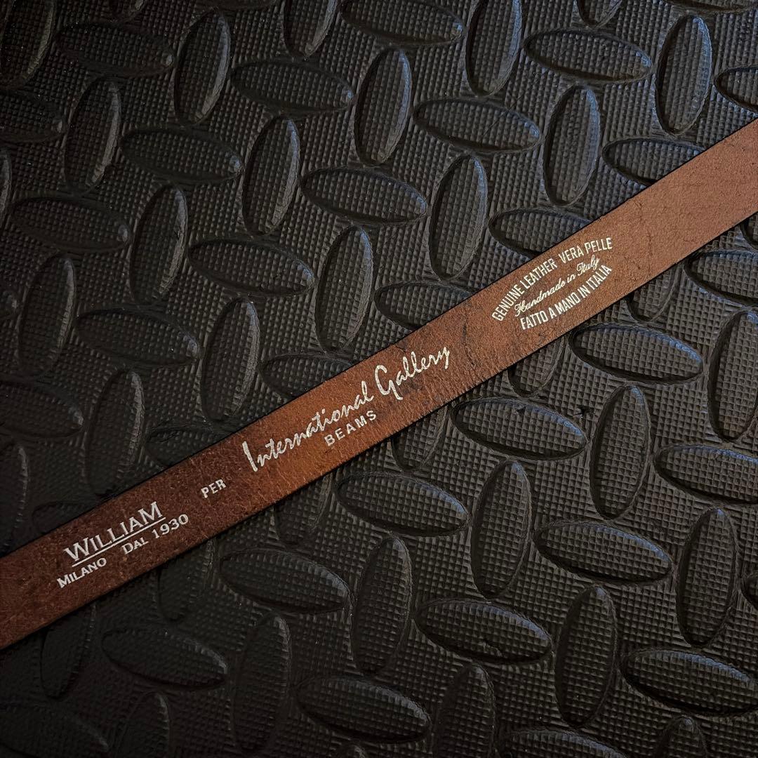 インターナショナルギャラリービームス　　WILLIAM レザーベルト ブラウン