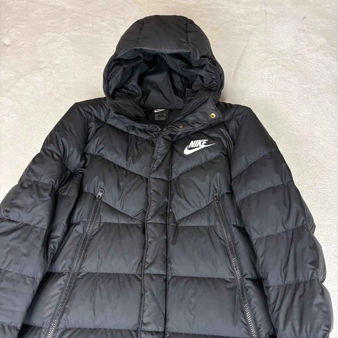 NIKE ナイキ ロングダウン ベンチコート メンズ S ブラック ダウンコート
