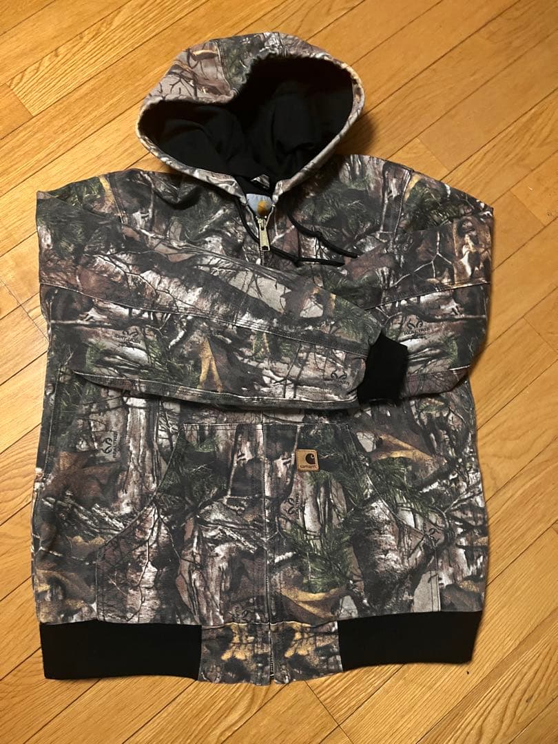 Carhartt 迷彩柄 フード付きジャケット S