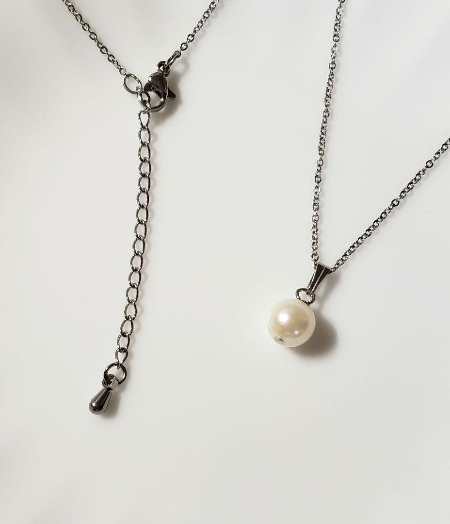 売却済み　511　あこや真珠　8mm　訳あり　ネックレス　サージカルステンレス