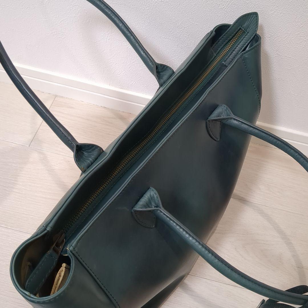 MOTHER HOUSE レザー　トートバッグ　アンティーク　グリーン