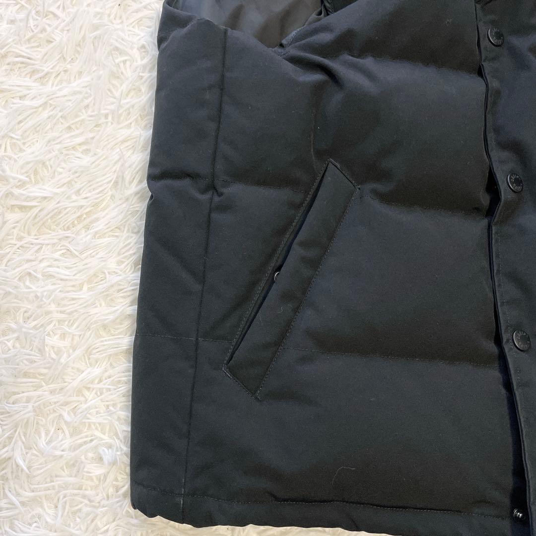 DANTON ダントン ダウンベスト フード ダブルジップ ブラック 36