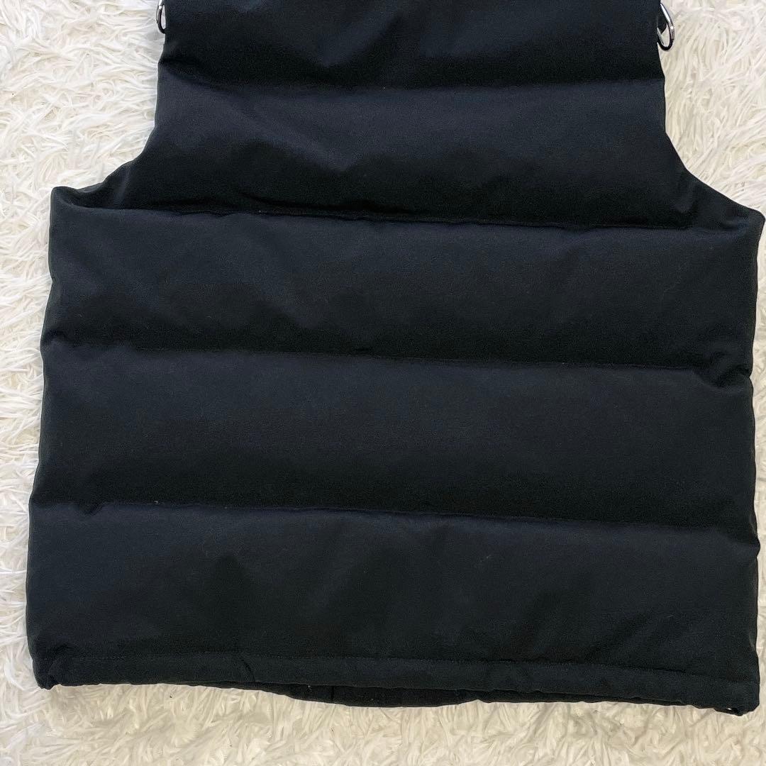 DANTON ダントン ダウンベスト フード ダブルジップ ブラック 36