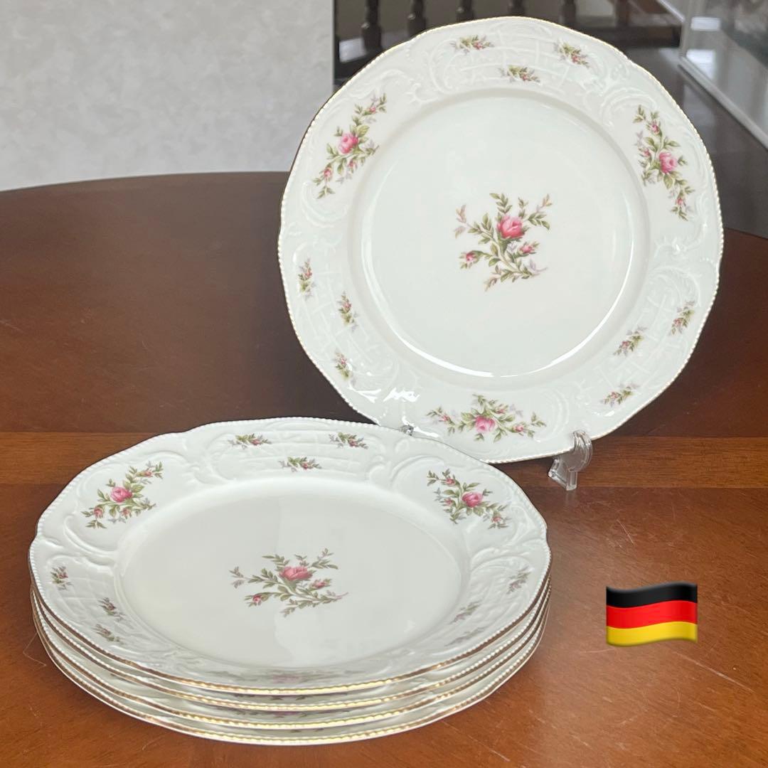 【美品】ドイツ製　ローゼンタール ★モスローズ★デザート皿　5枚