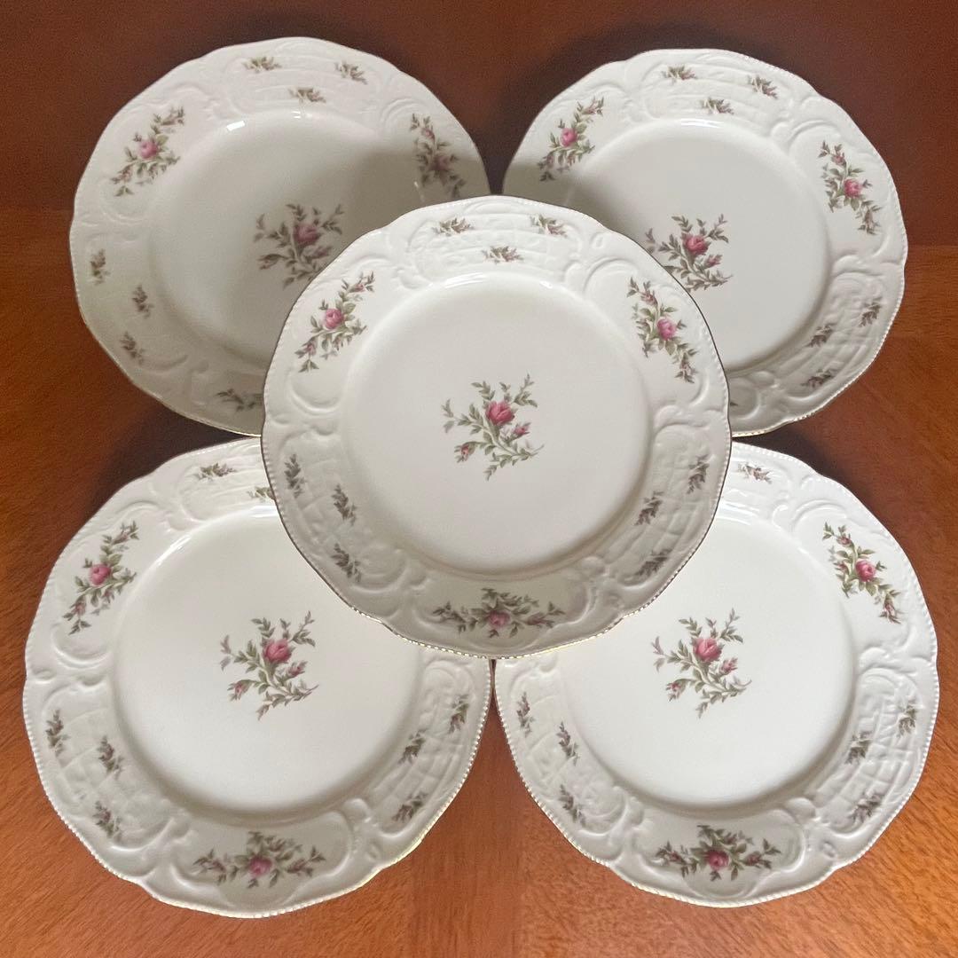 【美品】ドイツ製　ローゼンタール ★モスローズ★デザート皿　5枚