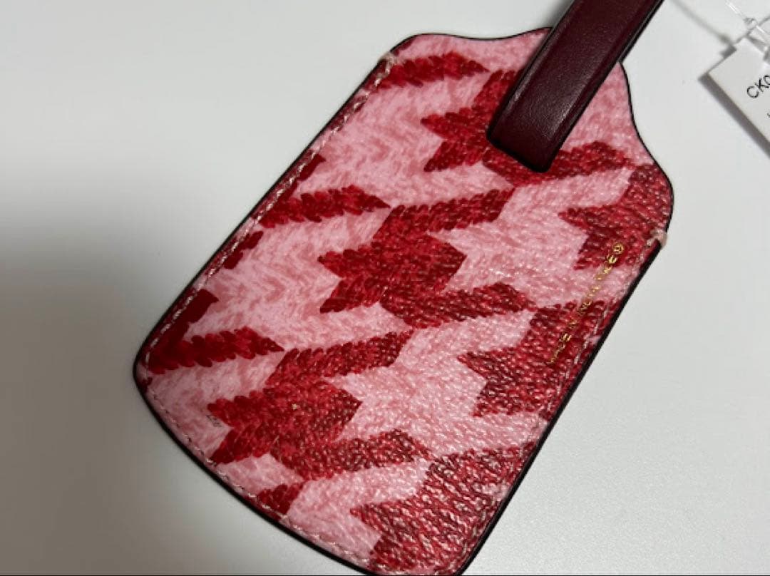 【正規品】Coach コーチ ラゲッジタグ 千鳥格子柄 荷物タグ