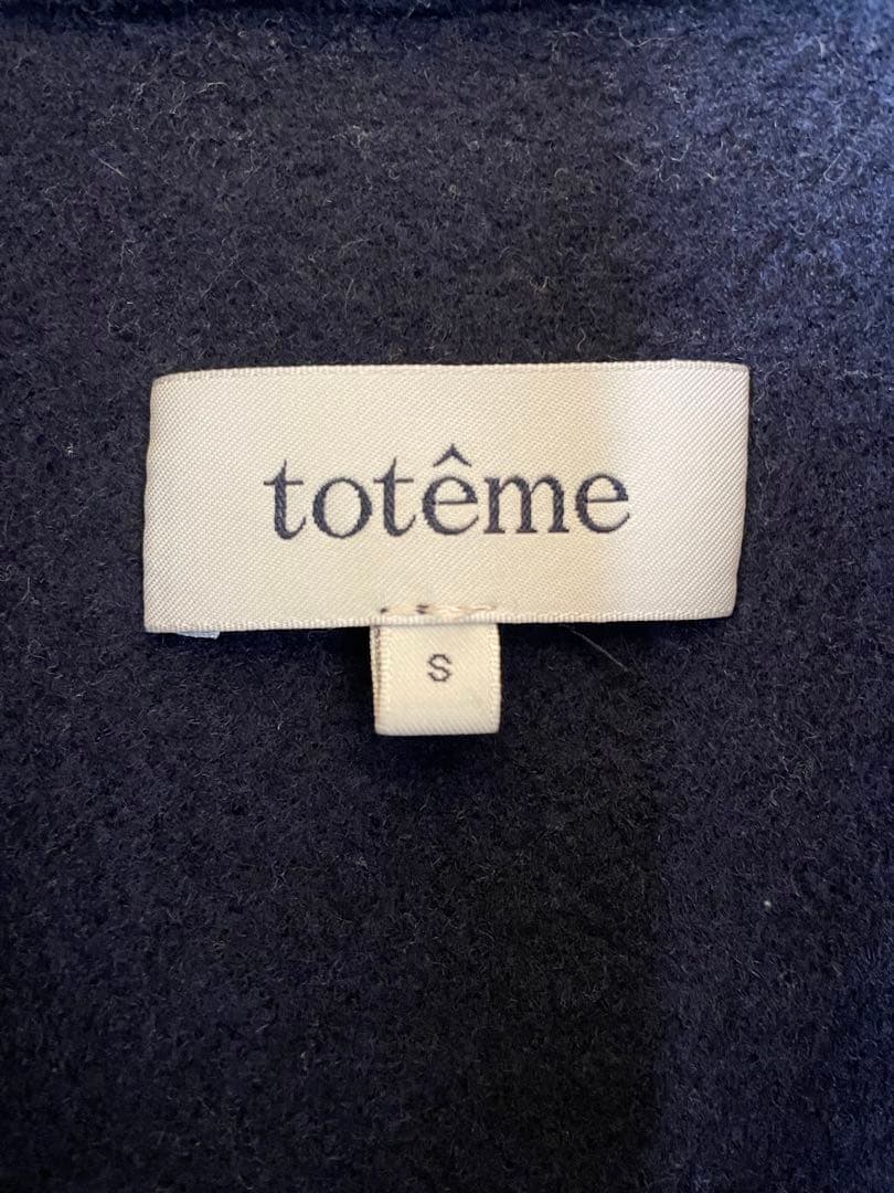 TOTEME トーテム　Robe Coat ローブコート　 S ネイビー