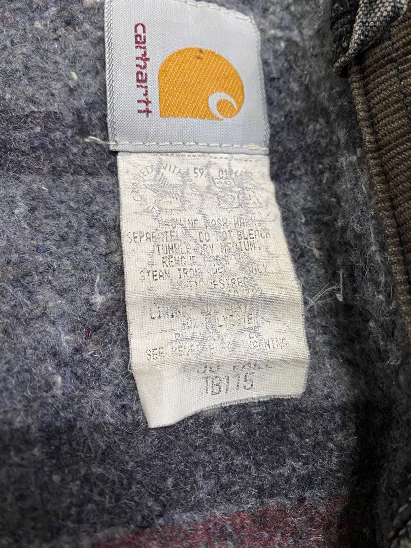 80s Carhartt デトロイト ブラック 50 XL TALL 鬼フェード