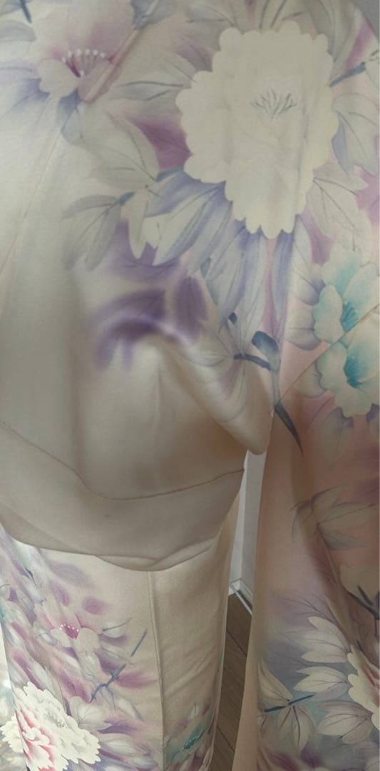 振袖セット　淡い　クリーム地　かわいい