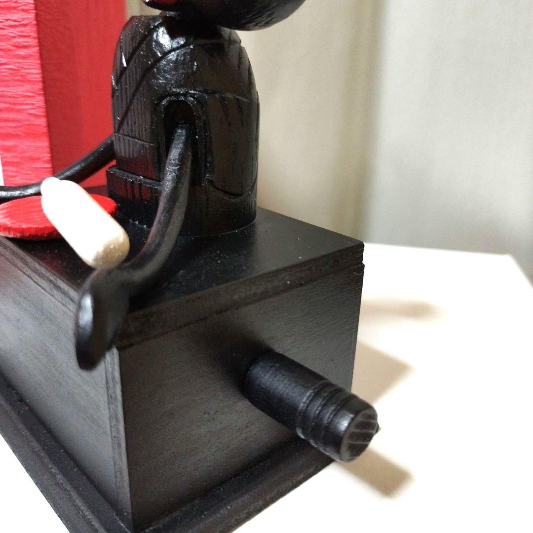 〘新品未使用〙神戸カラクリ人形木製 ユニークデザイン（酔っ払い）